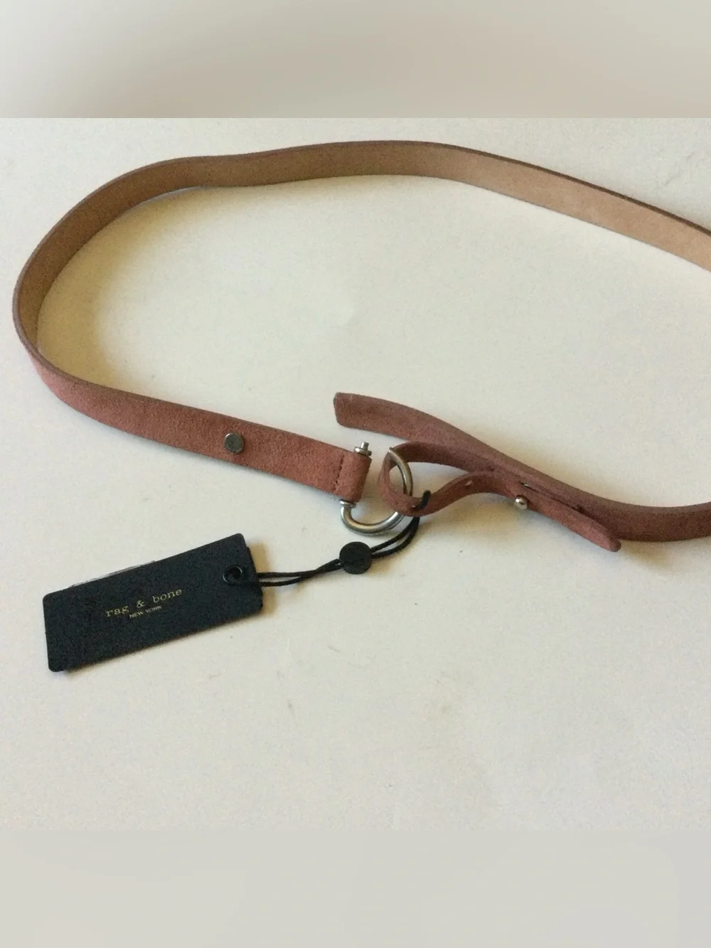 RAG & BONE CLARKE HIP BELT SWEETIE ROSE SUEDE SIZE MEDIUM NWT